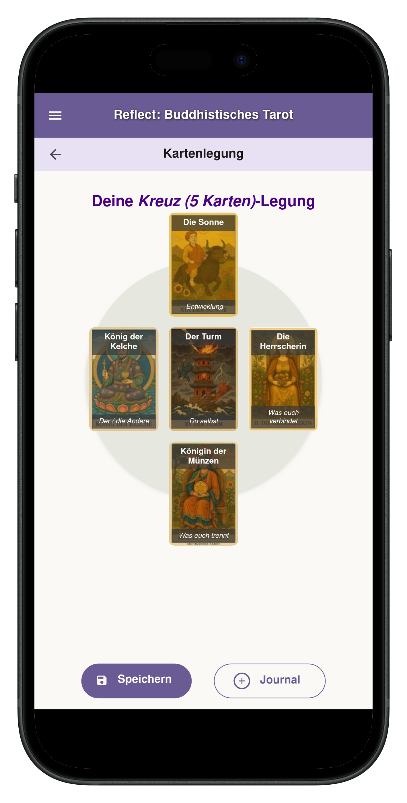 Kartenlegung in Aktion